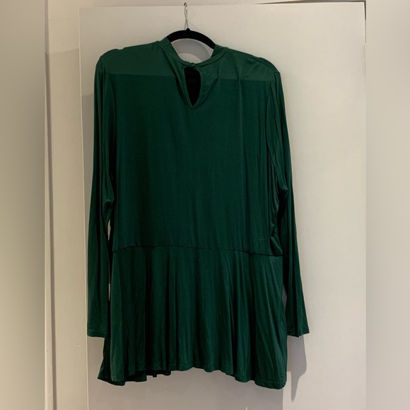 NWT ModCloth Green Peplum Blouse 2X - Picture 4 of 6